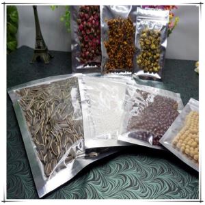 Prozirne aluminijumske folije Zip brave za zatvaranje - srebro Metalni aluminijum Mylar i plastična vrećica koja se može odložiti